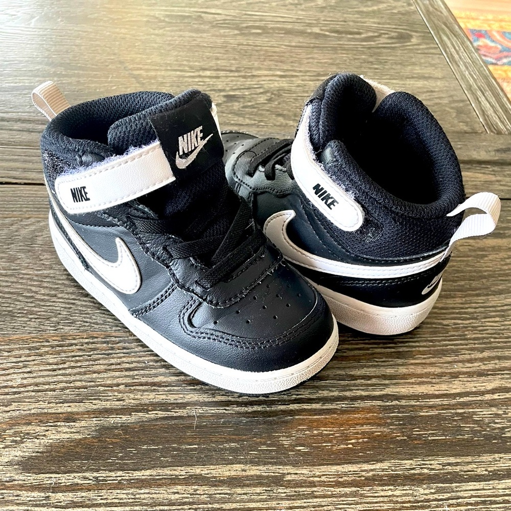 Toddler Nike Court Borough Mid - black - 8c